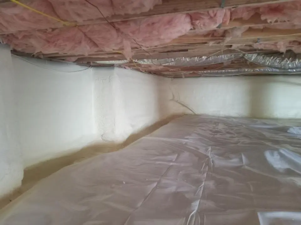 Crawl space encapsulation with closed-cell spray foam for Spray Foam Roofing in Sanford